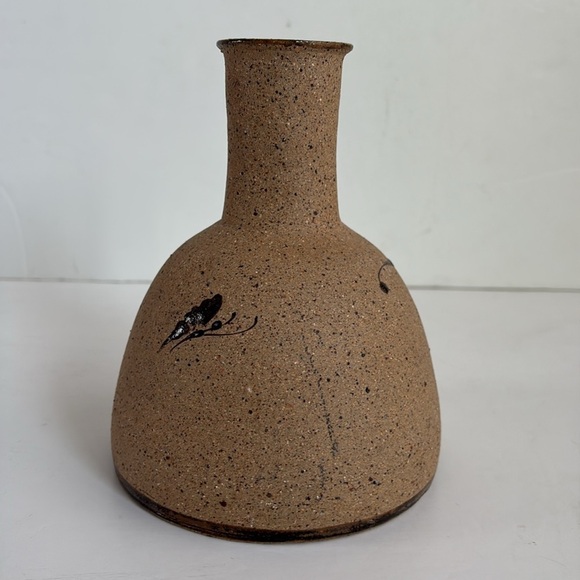 Mexican Tonala art stoneware pottery owl vase - Picture 4 of 15